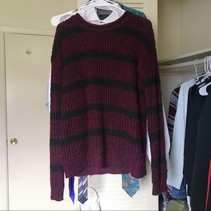 3/$15 Burgundy Striped Sweater